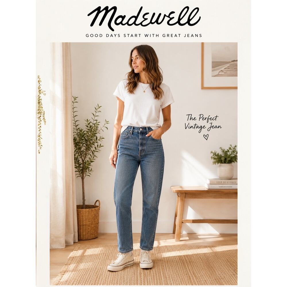 Madewell The Perfect Vintage Jean Women’s Size 28 High Rise Tapered Denim Jeans